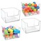 mDesign Open Front Plastic Storage Bin for Cube Furniture, 12" W, 4 Pack - Clear